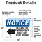 Signmission In Case Of Emergency Shut Off Sign With Symbol, 14 in W x Rectangle, Vinyl Decal OS-2PACK-NS-D-1014-L-13662 - alternate 4